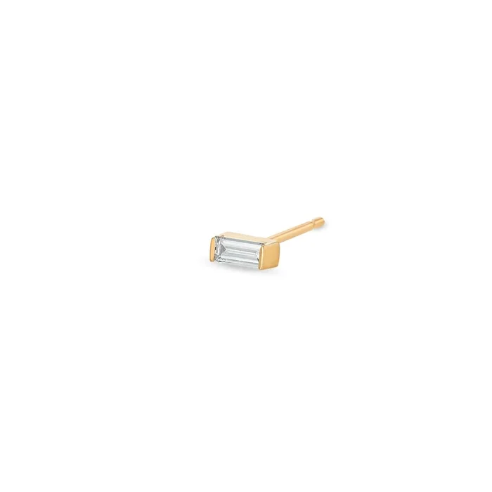 14k Diamond Baguette Stud – SALE