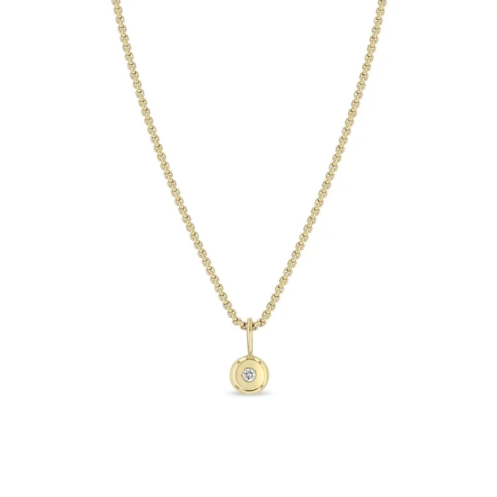 14k Diamond Nugget Box Chain Necklace