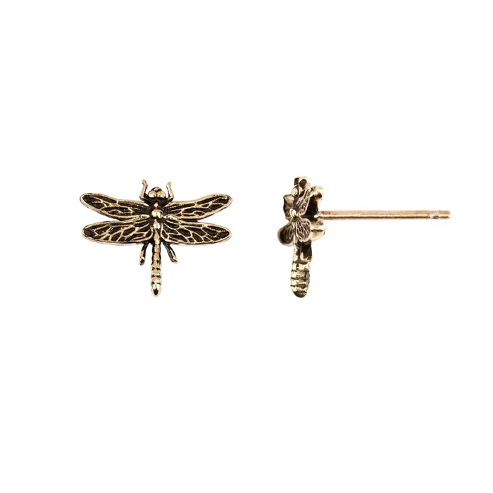 14k Dragonfly Studs