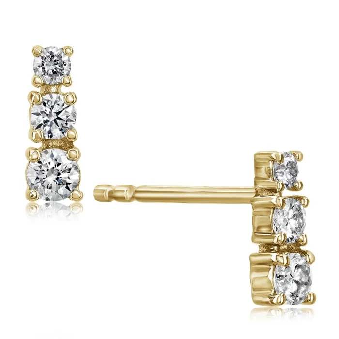 14K Gold .29 CTW Diamond Stud Earrings