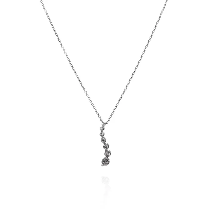 14k Gold Adjustable “S” Shape Diamond Journey Pendant