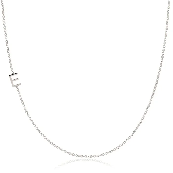14k Gold Asymmetrical Letter Necklace – E