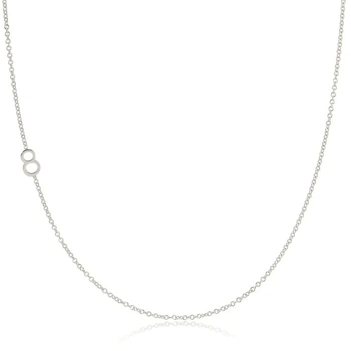 14k Gold Asymmetrical Number Necklace – 8