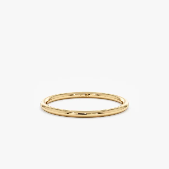 14k Gold Classic Wedding Band – 1.2 mm, Julia