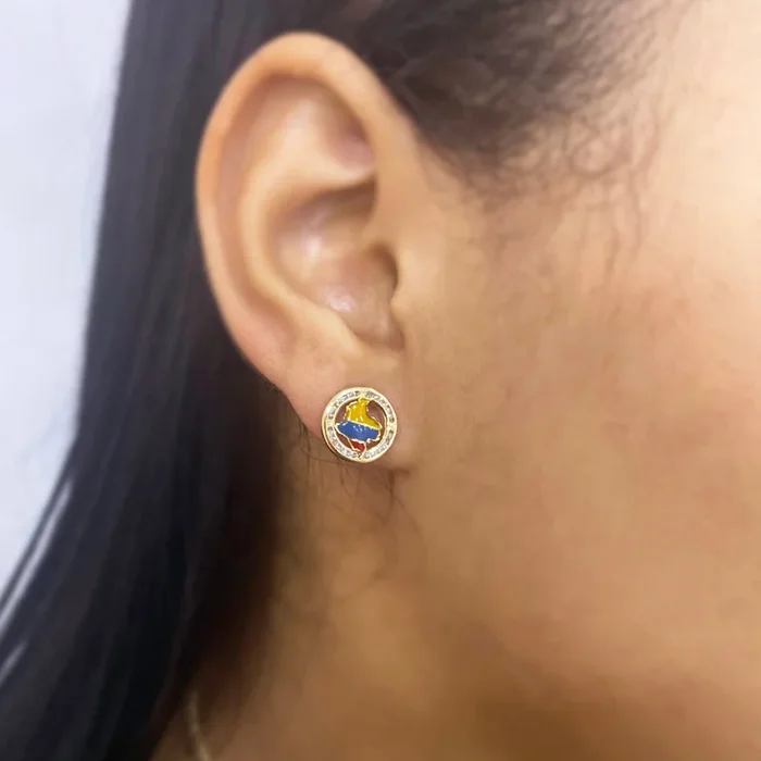 14k Gold Country Map (Colombia) Earrings – JTJ™
