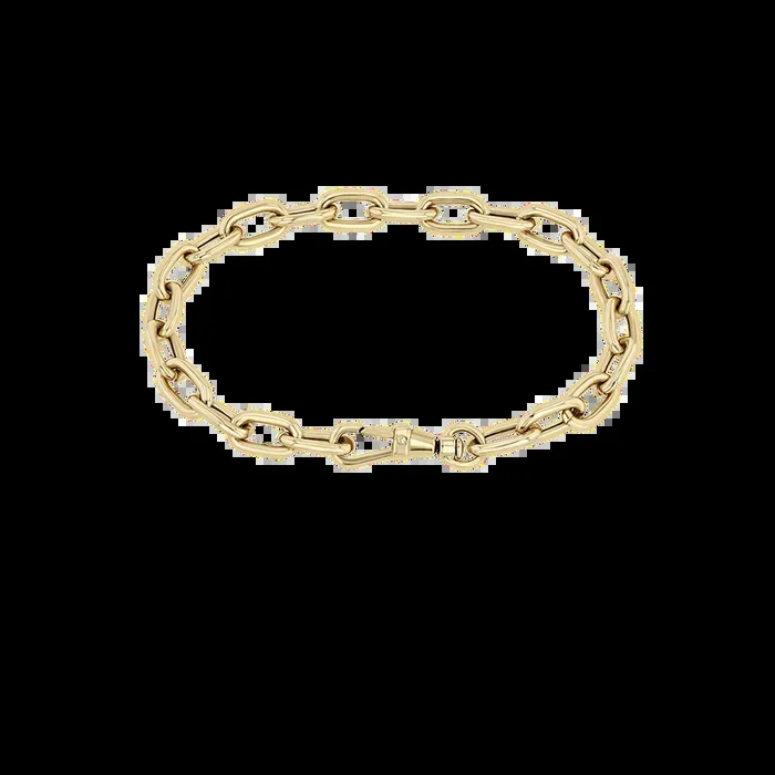 14k Gold Extra Large Square Oval Link with Swivel Clasp