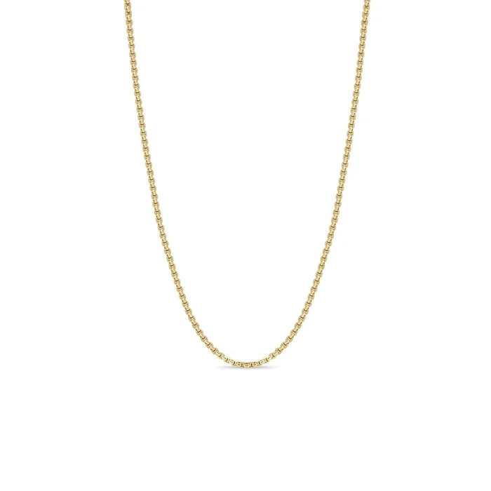 14k Gold Extra Small Box Chain Necklace