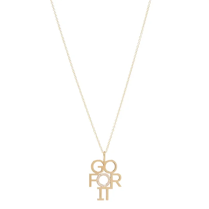 14k Gold GO FOR IT Necklace – SALE