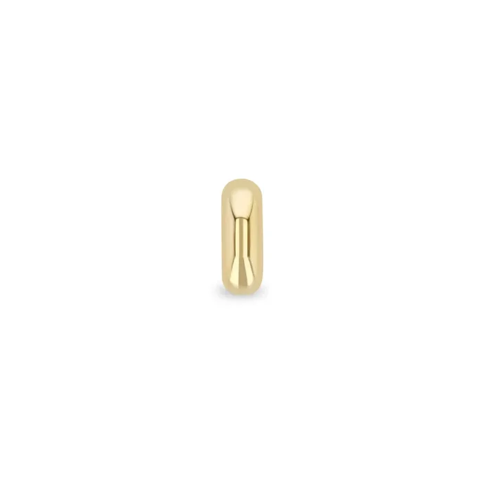 14k Gold Half Round Slide Bead Charm