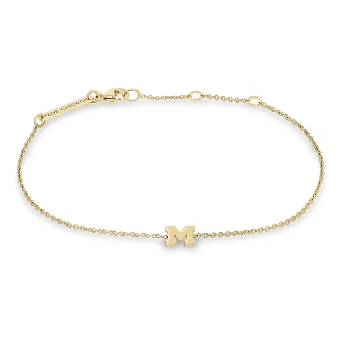 14k Gold Initial Letter Y Bracelet – SALE