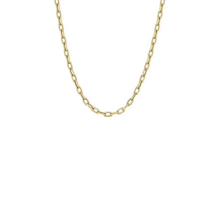 14k Gold Medium Square Oval Link Chain