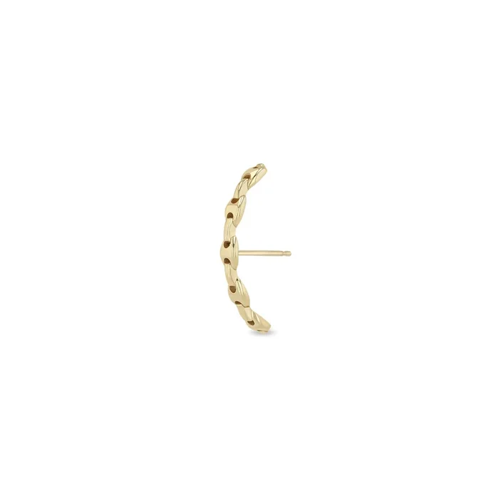 14k Gold Small Mariner Chain Cuff Stud