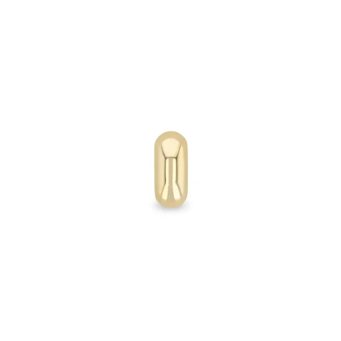 14k Gold Wide Half Round Slide Bead Charm