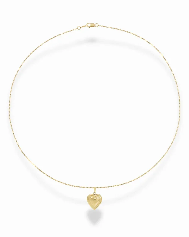 14k Greta Heart Locket Necklace