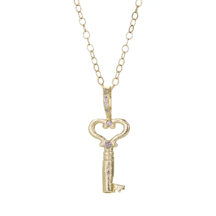 14k Heart Key Charm (Charm Only)