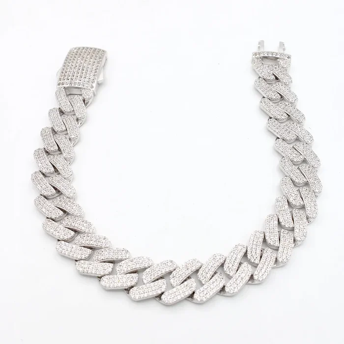 14k Hollow Cuban Bracelet Full CZ (12.5MM) JTJ™