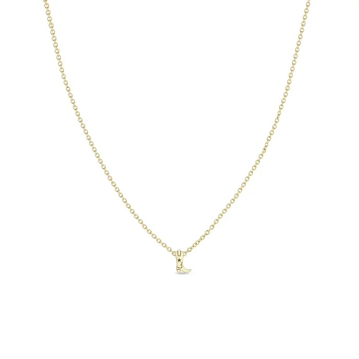 14k Itty Bitty Cowboy Boot Necklace