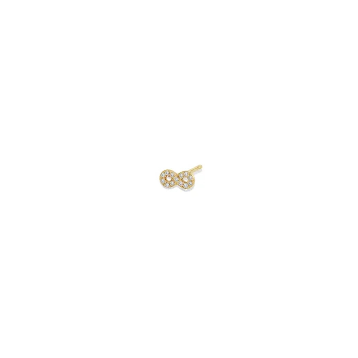 14k Itty Bitty Diamond Infinity Stud