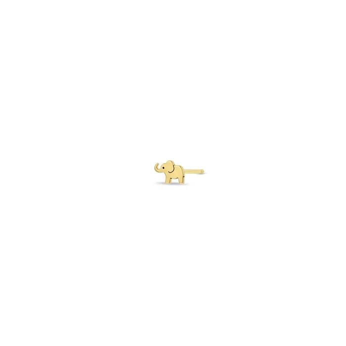 14k Itty Bitty Elephant Stud