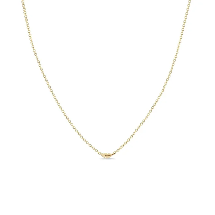 14k Itty Bitty Feather Necklace