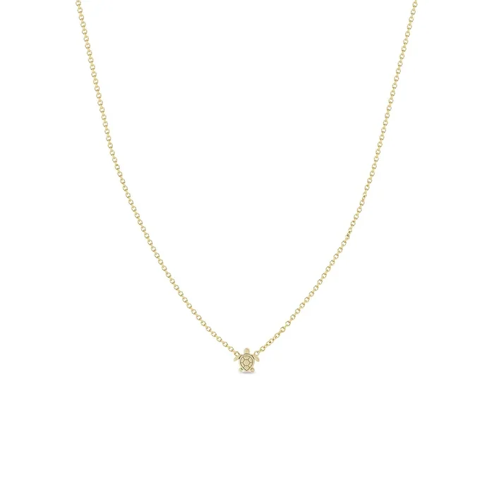 14k Itty Bitty Turtle Necklace
