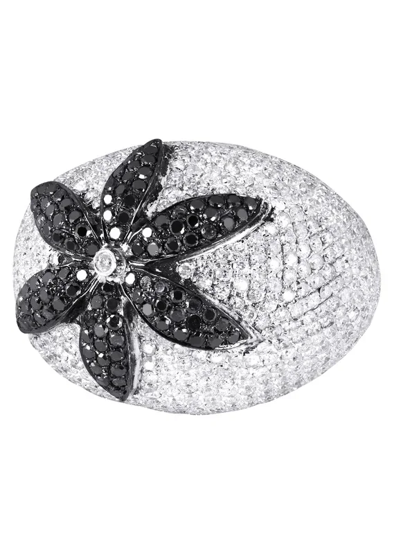 14K Ladies Black Diamond Cocktail Ring | 5.84 Carats | 14.59 Grams