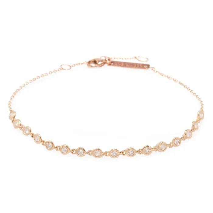 14k Linked Floating Diamond Tennis Bracelet – SALE