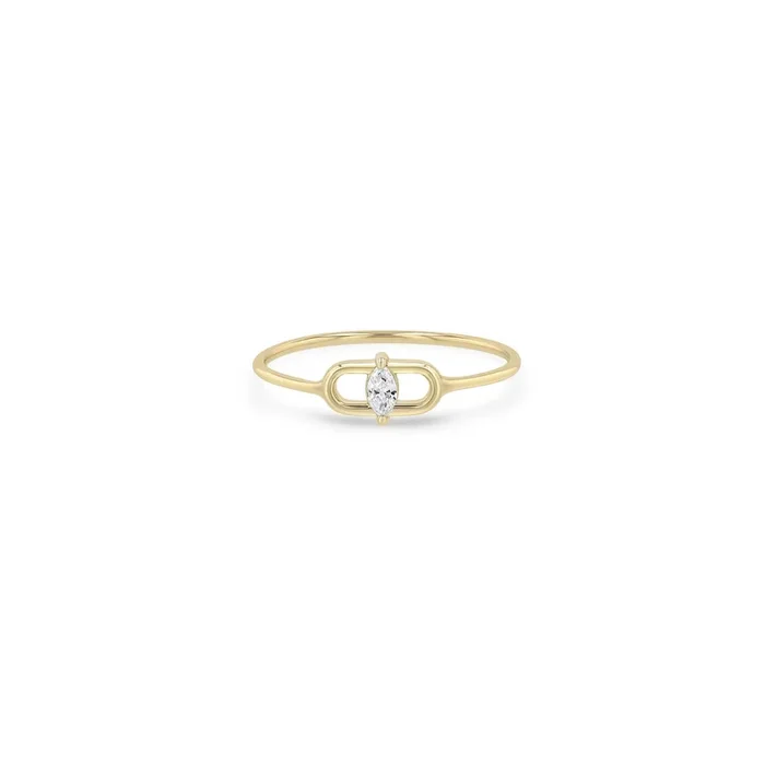 14k Marquise Open Link Ring