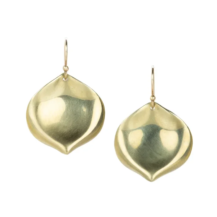 14k Medium Rose Petal Drop Earrings