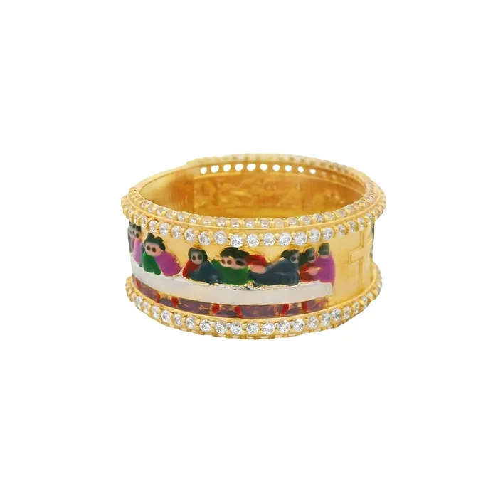 14k Men’s Santa Cena Ring CZ JTJ™
