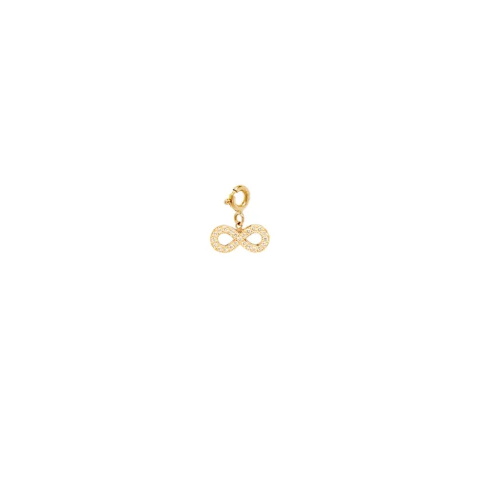 14k Midi Bitty Pavé Diamond Infinity Charm – SALE