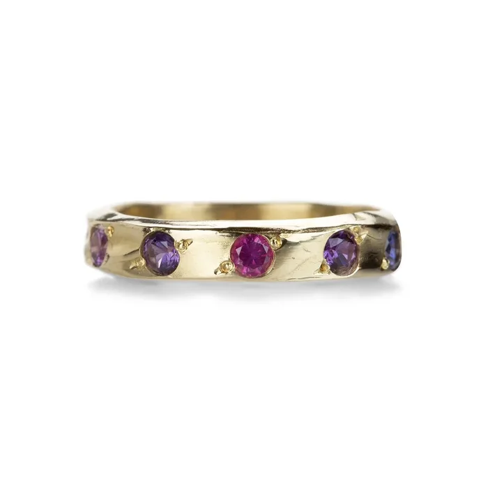 14k Multicolored Montana Sapphire Ring