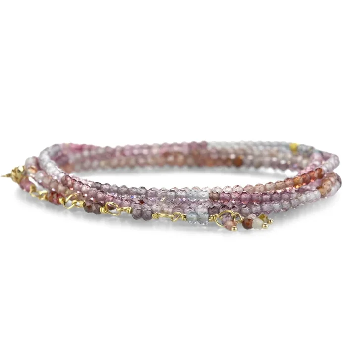 14k Multicolored Spinel Wrap Bracelet