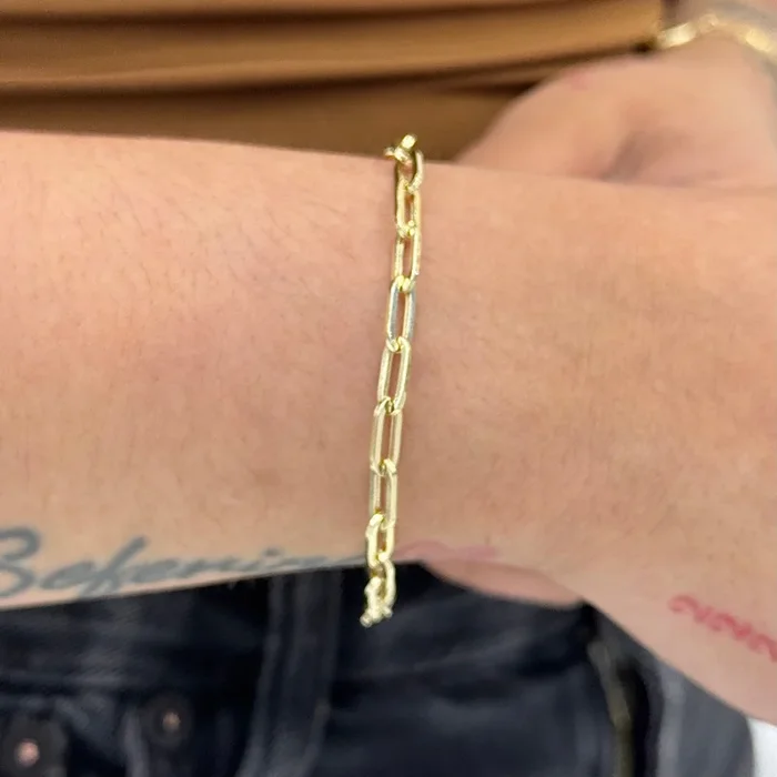 14K Paper Clip Bracelet (3.5MM) JTJ™