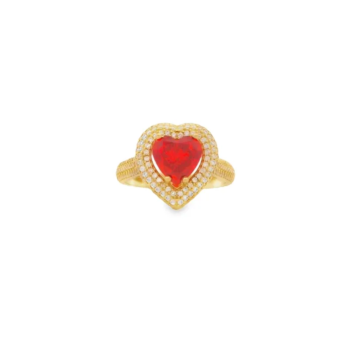 14K RED Heart CZ Ring JTJ™
