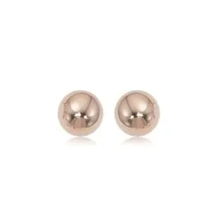 14K Rose Gold 6mm Ball Earrings
