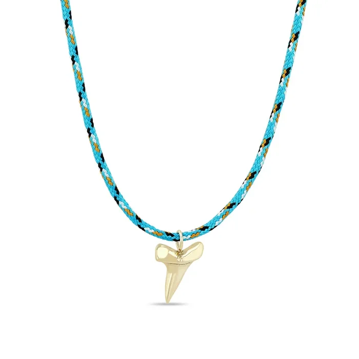 14k Shark Tooth Paracord Necklace