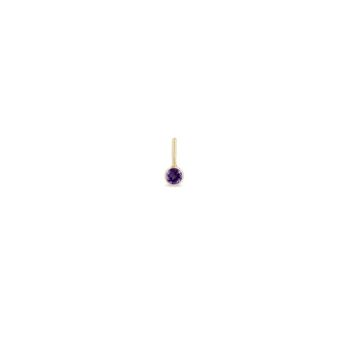 14k Amethyst Charm Pendant