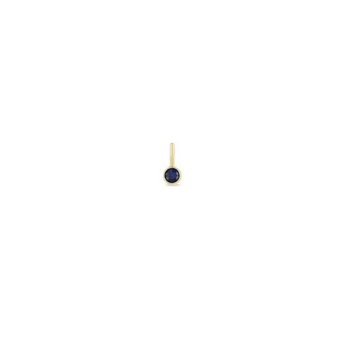 14k Single Blue Sapphire Charm | September Birthstone