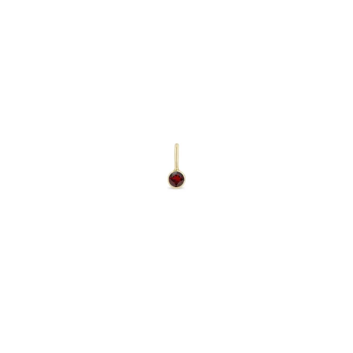 14k Single Garnet Charm | January Birthstone