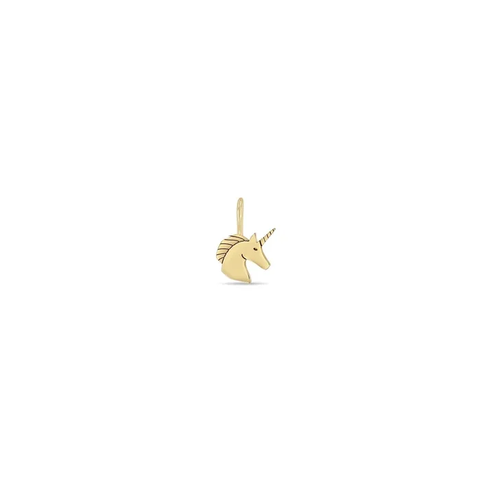 14k Single Midi Bitty Unicorn Charm