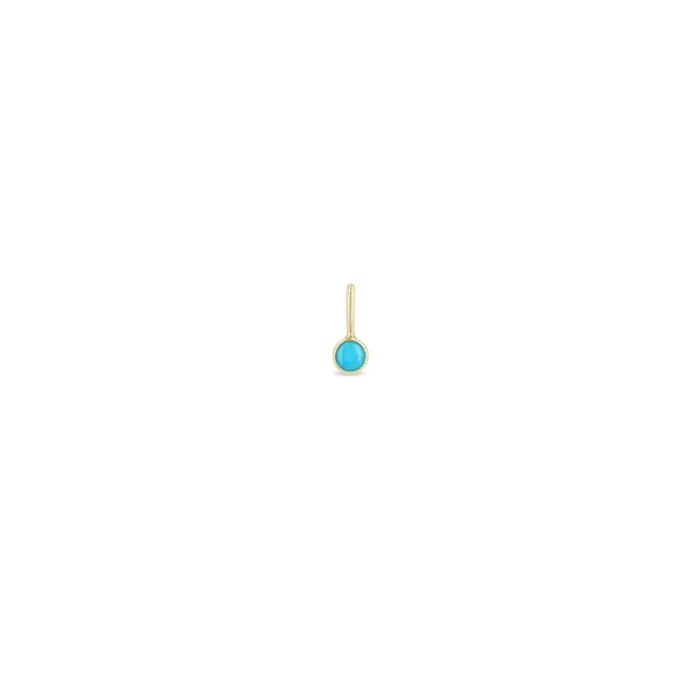 14k Single Turquoise Charm | December Birthstone