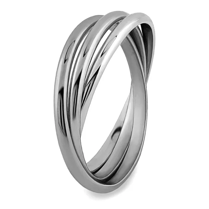 14K Solid White Gold THIN Rolling Ring – 3B3WTHIN