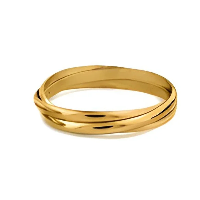 14K Solid Yellow Gold THIN Rolling Ring – 3B3YTHIN