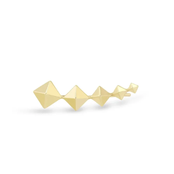 14k Square Pyramid Ear Shield