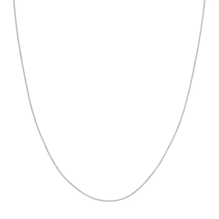 14K White Gold 22 Inches Adjustable Wheat Chain