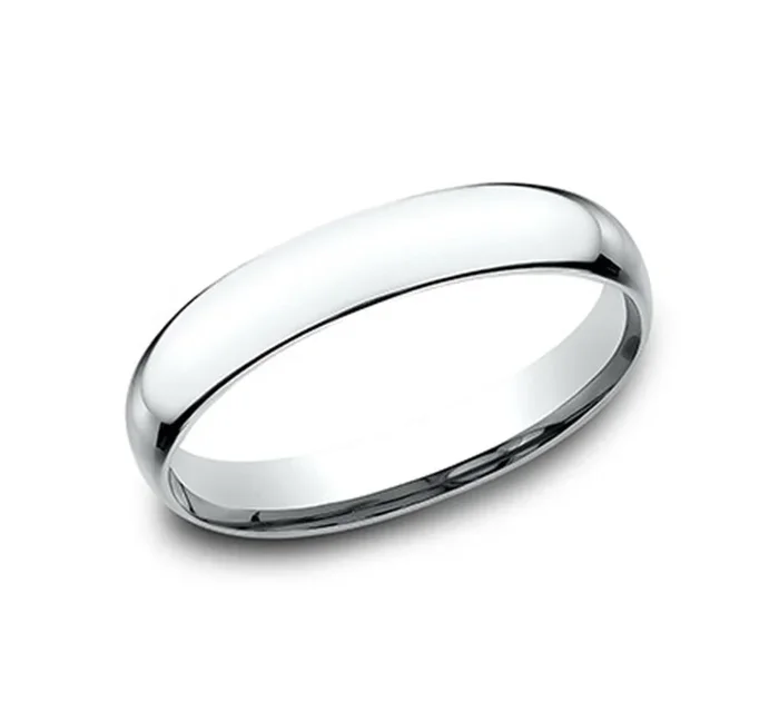 14K White Gold 3mm Super Light Comfort Fit Wedding Band