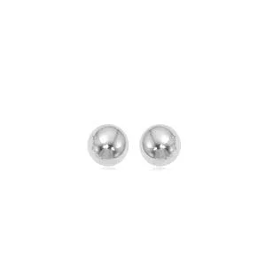 14K White Gold 5mm Ball Earrings