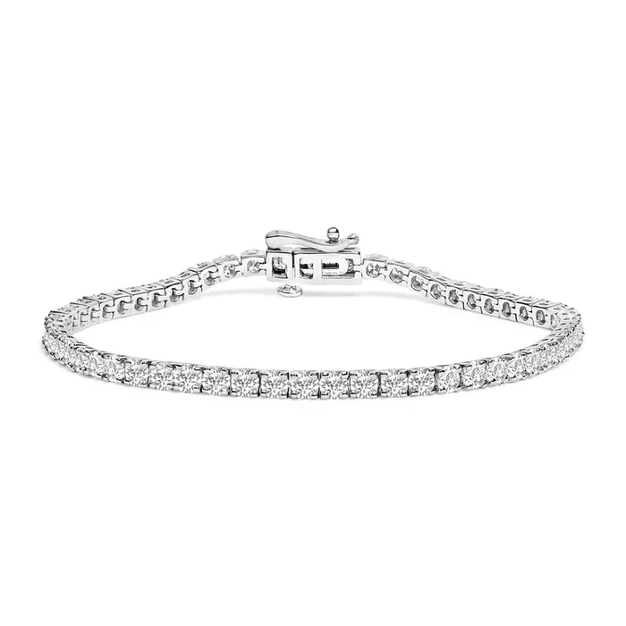 14K White Gold 6.00 Cttw Lab Grown Diamond Classic Tennis Bracelet – 7.25″