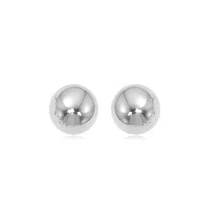 14K White Gold 7mm Ball Earrings
